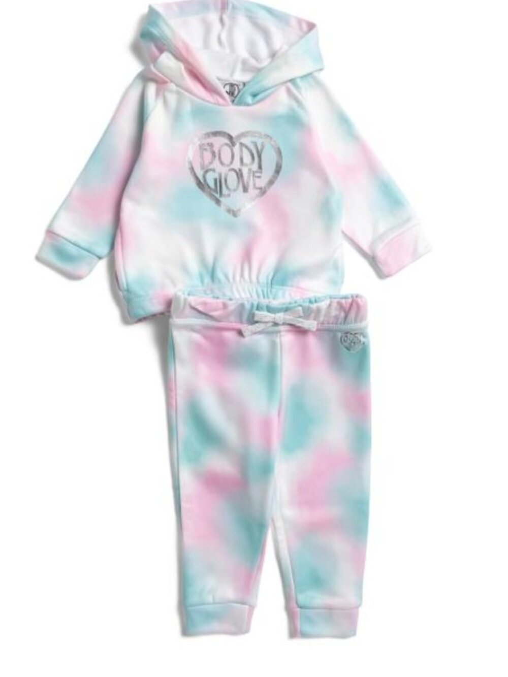 NWT Body Glov Baby Girls Pastel Tie-Dye Hoodie & Jogger Set Pink, Blue, White